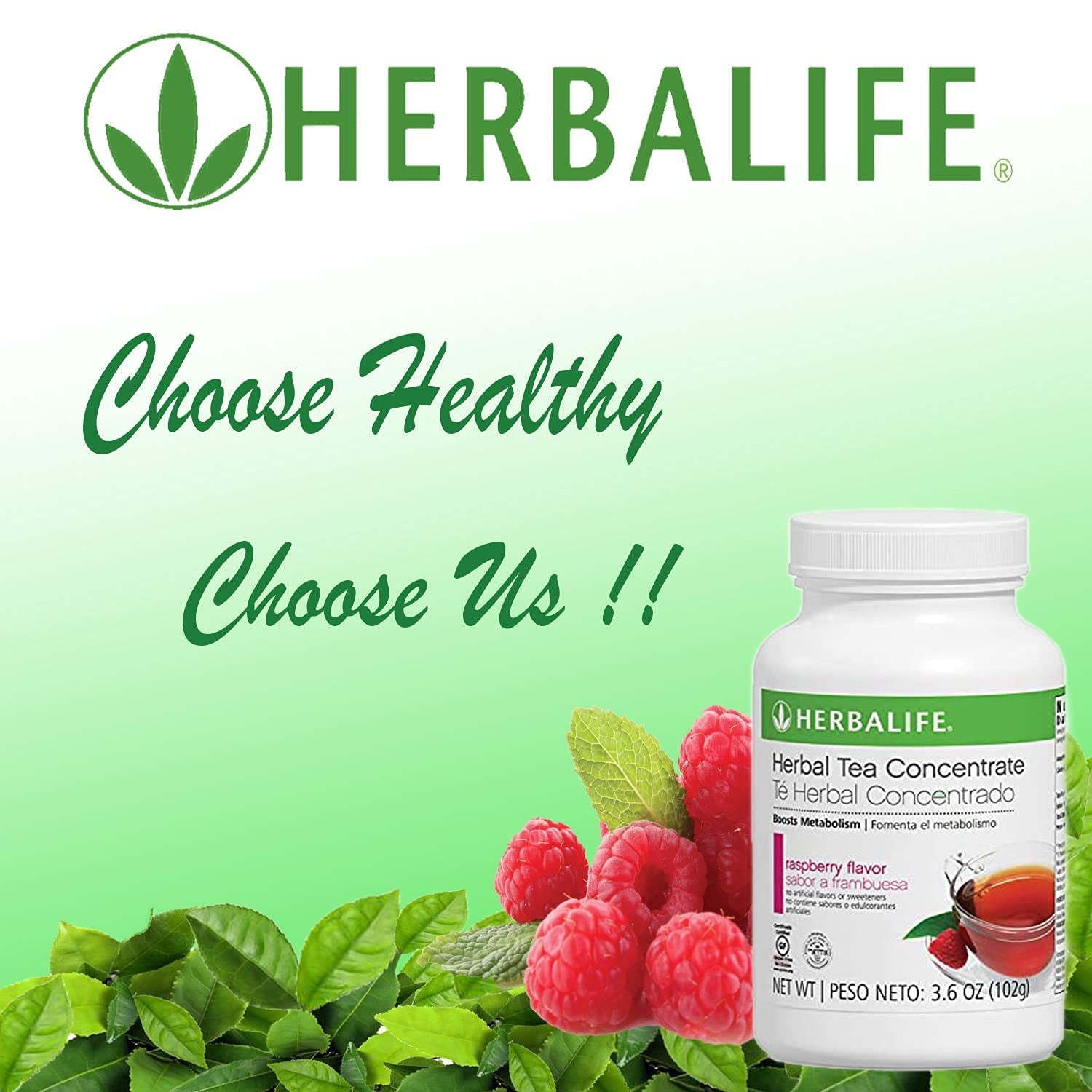 Herbal Tea Concentrate: Raspberry 3.6 OZ (102G) Gluten Free, Naturally Flavored, No Artificial Sweetener