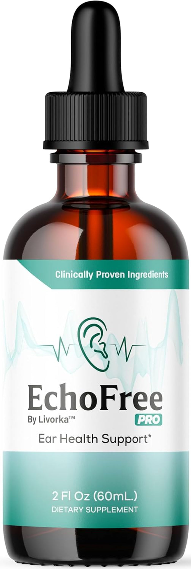 Echo Free Drops - Natural Support, Echofree Pro Ear Health Support Supplement Liquid Drop, Ecofree Pro Healthy Ear Vitamin Premium, Eco Free Pro Drops Formula Reviews, 1 Bottle for 1 Month