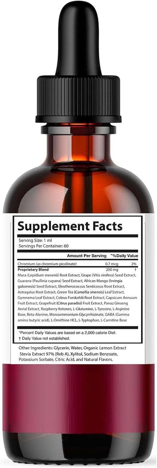 (1 Pack) Weight Loss Support Drops - All Natural Boost Metabolism, Control Cravings & Burn Fat Naturally, Pure Organic Formula for Healthy Weight