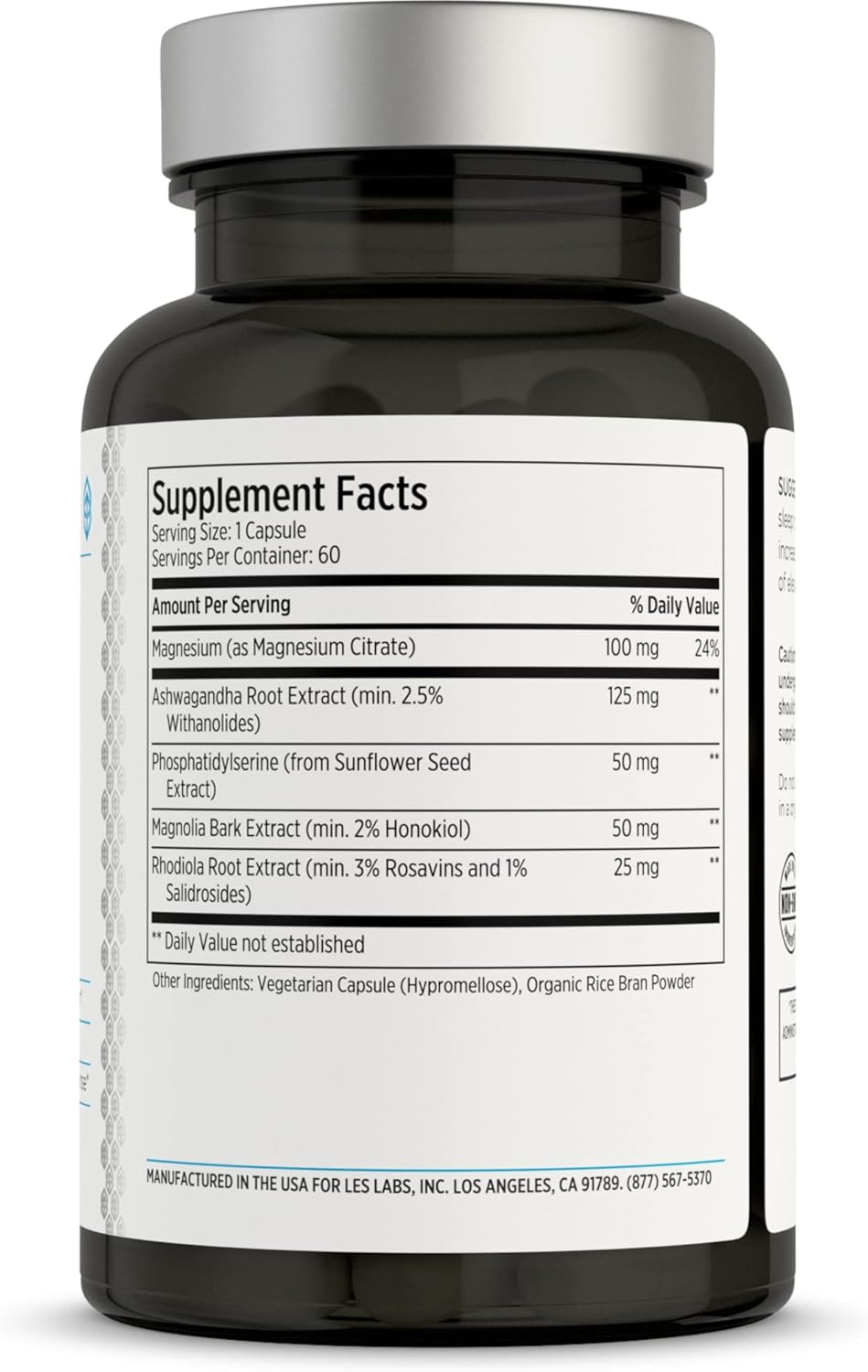 Cortisol Health – Stress Relief, Balanced Cortisol Response, Relaxation & Deep Sleep – Phosphatidylserine, Magnesium, Magnolia Bark, Rhodiola Rosea & Ashwagandha – Non-Gmo – 60 Capsules