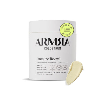 ARMRA  Colostrum™ Powder | Unflavored | Gut Health & Bloating | Skin & Hair | Immunity | Keto, Gluten & Fat-Free | 120 Servings