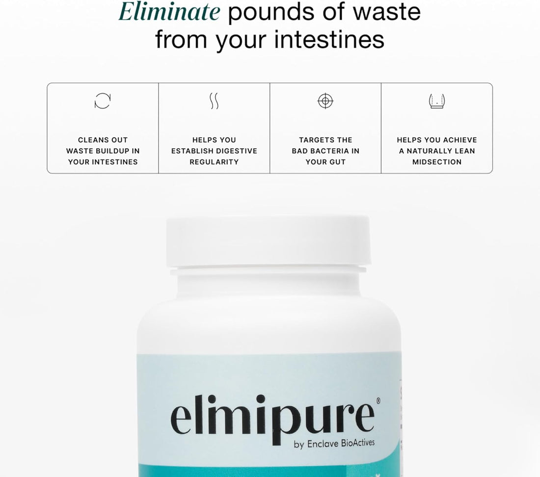 Elimipure  Gut Cleanse & Restore Supplement: Natural & Effective Detox Cleanse Capsules | Fortify Your Microbiome | Effortless Morning Stools | Restore Your Gut from the inside Out