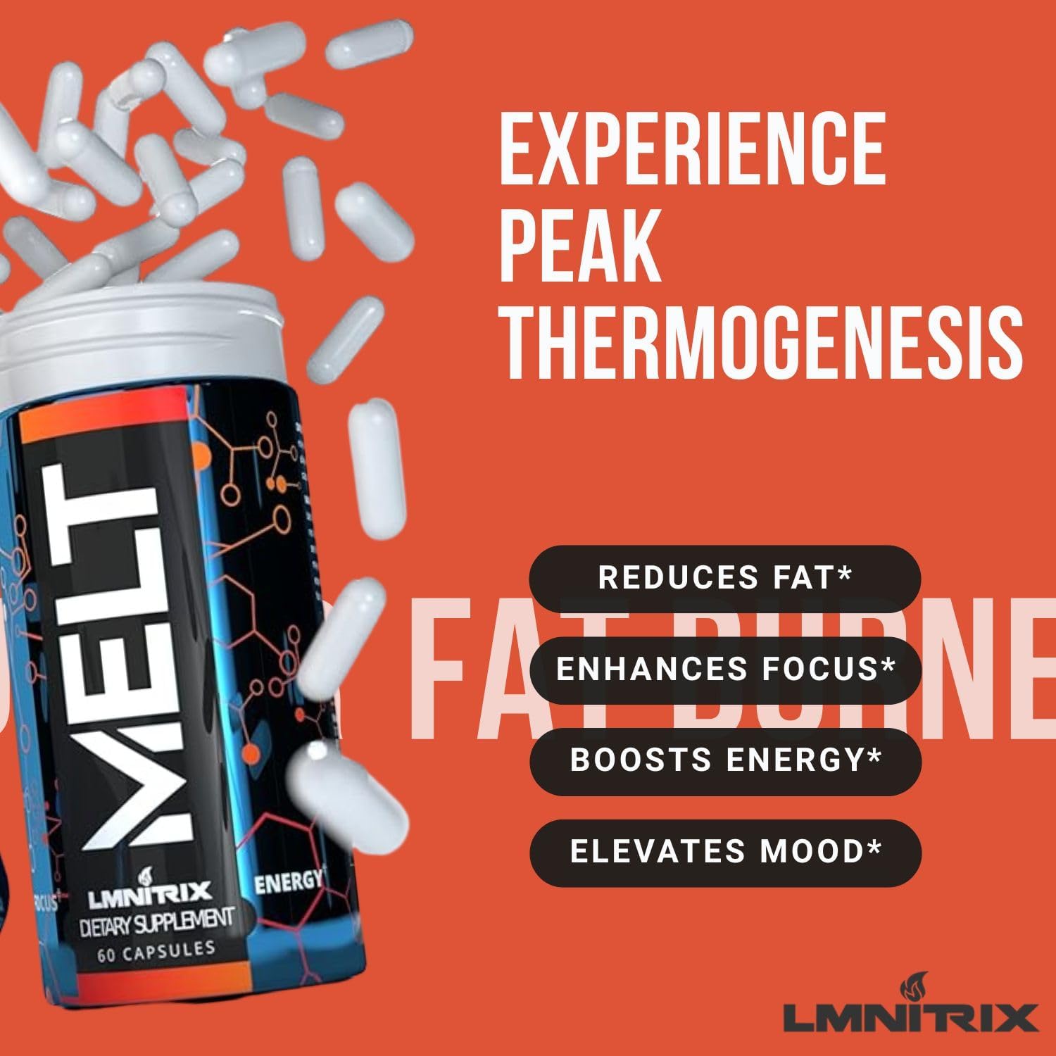 MELT EXT - Advanced Thermogenic Fat Burner - Effective Weight Loss Solution for Men and Women - 60 Capsules