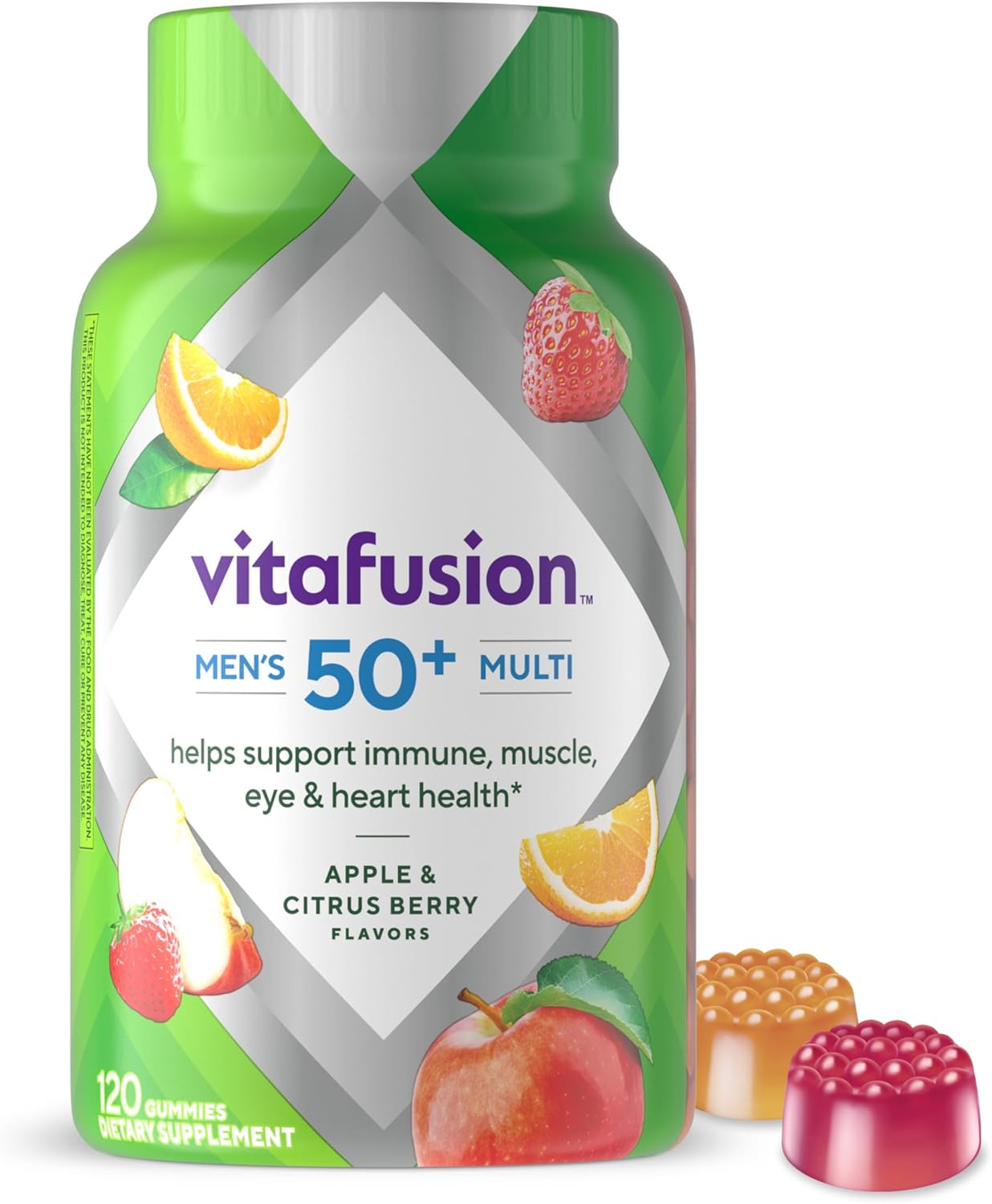 Men'S 50+ Daily Multivitamin, Gummy Vitamins, 120 Ct