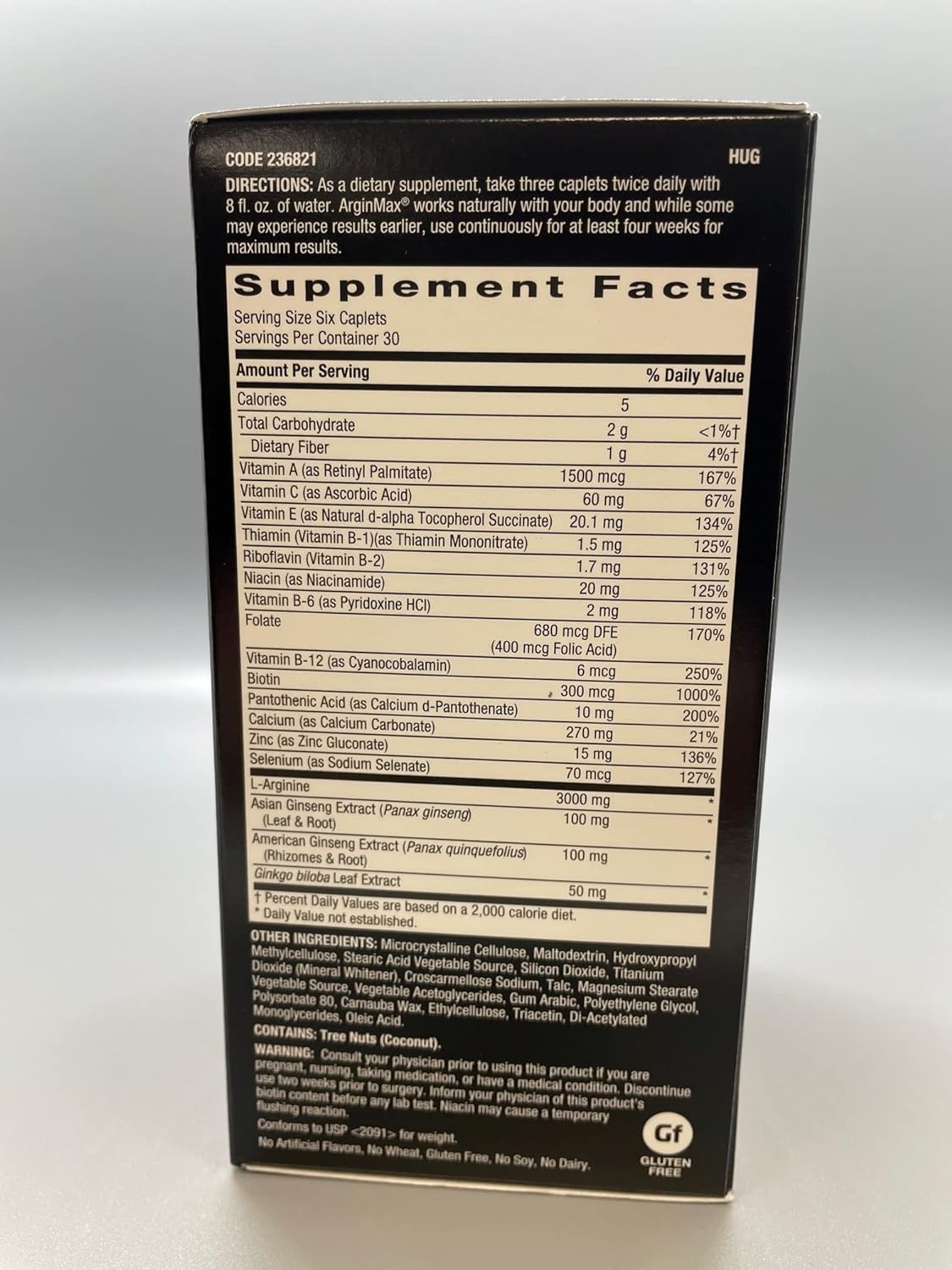GNC Mens Arginmax Sexual Health Supplement for Men, 180 Count, Supports Blood Flow and Vitality