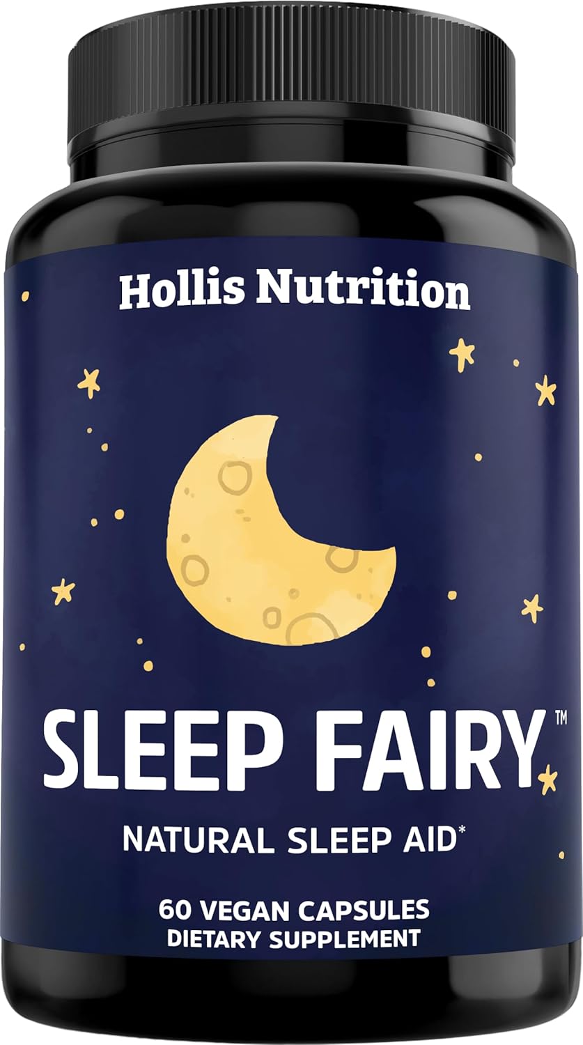 SLEEP FAIRY Natural Sleep Aid - 10mg Melatonin, 500mg Magnesium Glycinate, L-Theanine, B6, 5-HTP, GABA, Valerian Root & Ashwagandha | Herbal Sleep Supplement for Adults | Vegan | Made in USA