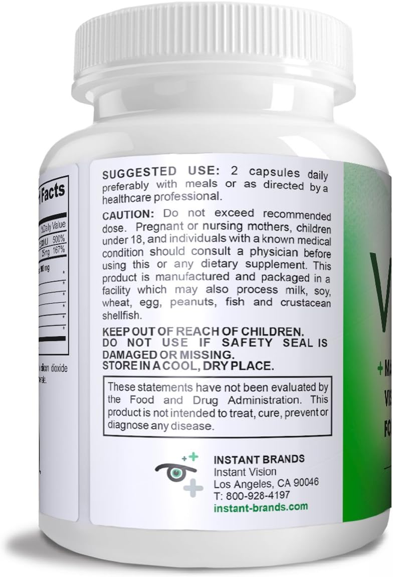 Vision Complete Natural Eye Support Formula Maximum Strength Vision Support Blend of Lutein in One Daily Vision Supplement.