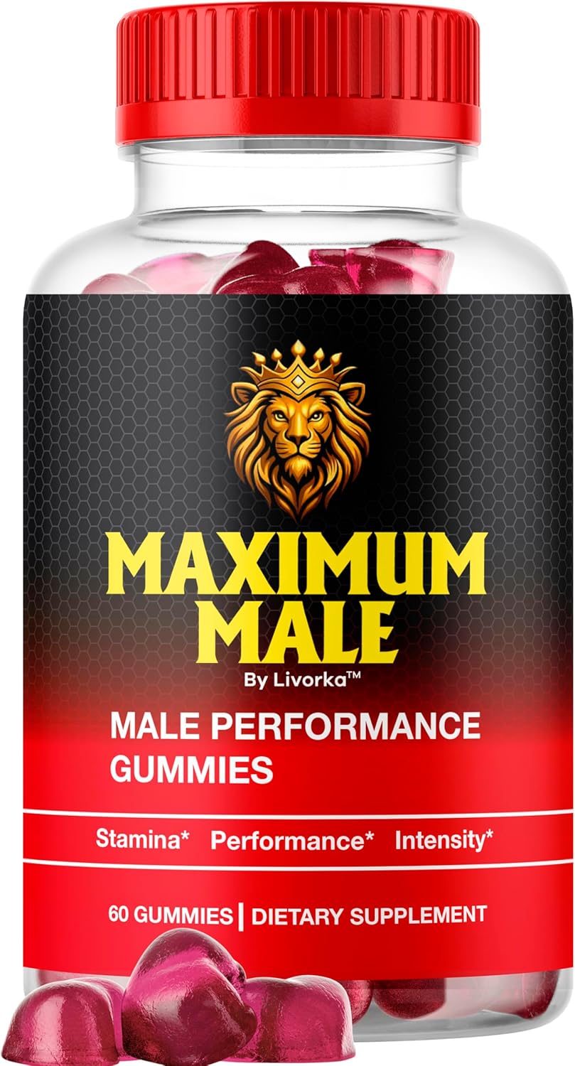 Maximum Male Gummies Supplement Support - All Natural Premium Formula, Maximum male Advanced Formula 60 Gummies for 1 Month