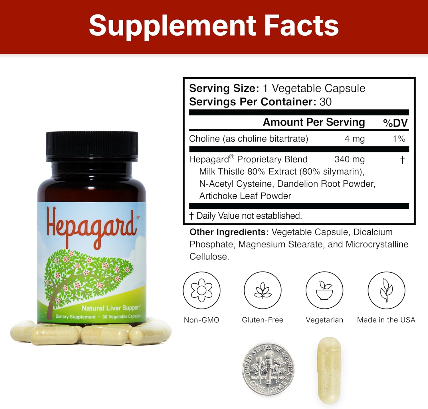 Natural Liver Support Supplement Capsule with N-Acetyl Cysteine (NAC) - Non-Gmo, Gluten-Free