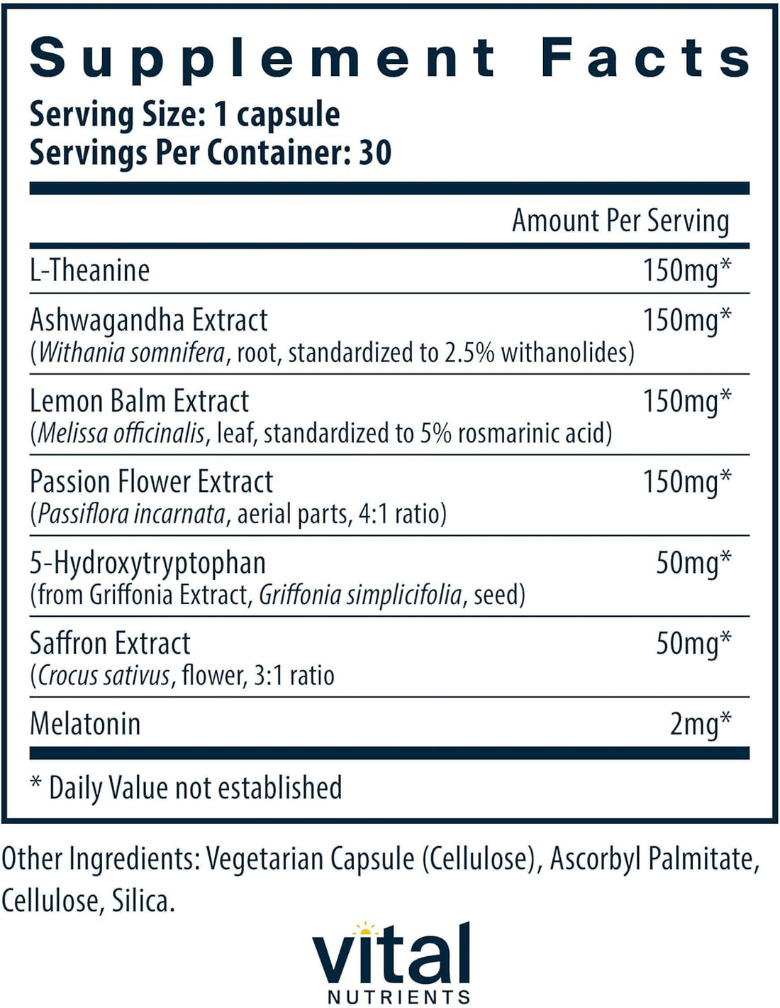 Sleep and Recovery Vegan Supplement - Melatonin, Ashwagandha, and L-Theanine for Sleep Support - Gluten, Dairy, and Soy Free - 30 Capsules