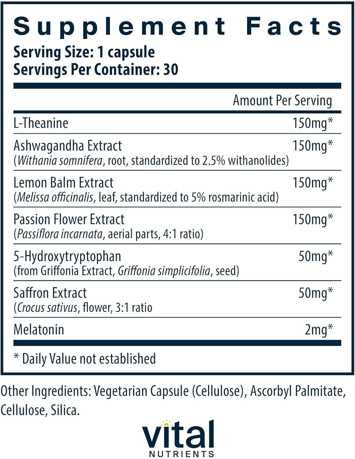 Sleep and Recovery Vegan Supplement - Melatonin, Ashwagandha, and L-Theanine for Sleep Support - Gluten, Dairy, and Soy Free - 30 Capsules