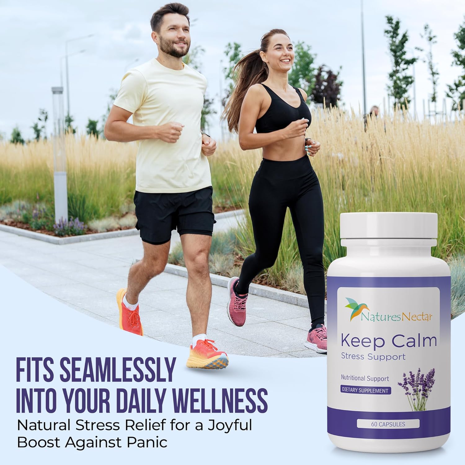 Keep Calm Capsules – Natural Stress Relief Supplement with Ashwagandha, GABA, Magnesium & 5-HTP – Supports Stress & Anxiety Relief, Mood Balance & Relaxation – 60 Joy Filled Capsules