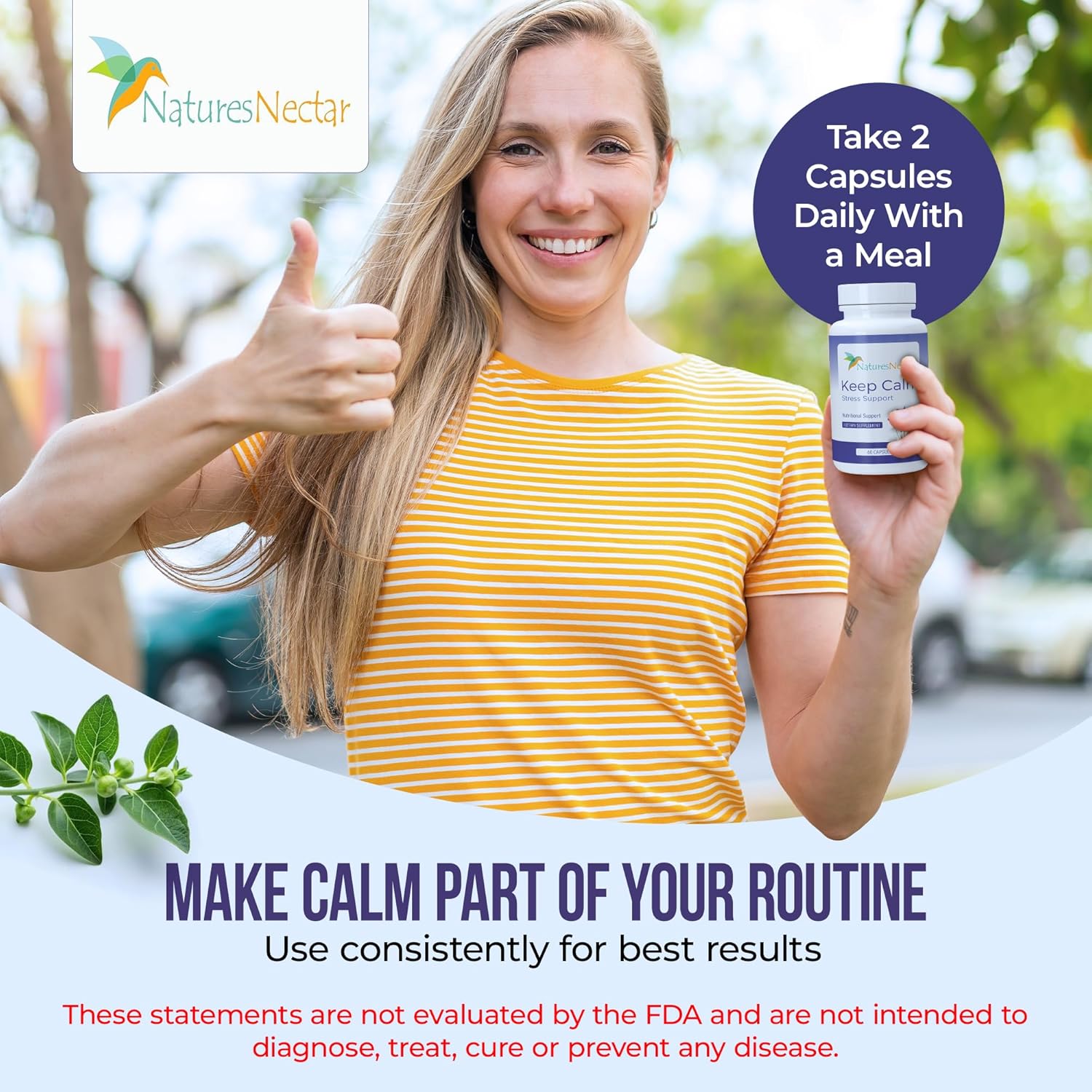 Keep Calm Capsules – Natural Stress Relief Supplement with Ashwagandha, GABA, Magnesium & 5-HTP – Supports Stress & Anxiety Relief, Mood Balance & Relaxation – 60 Joy Filled Capsules