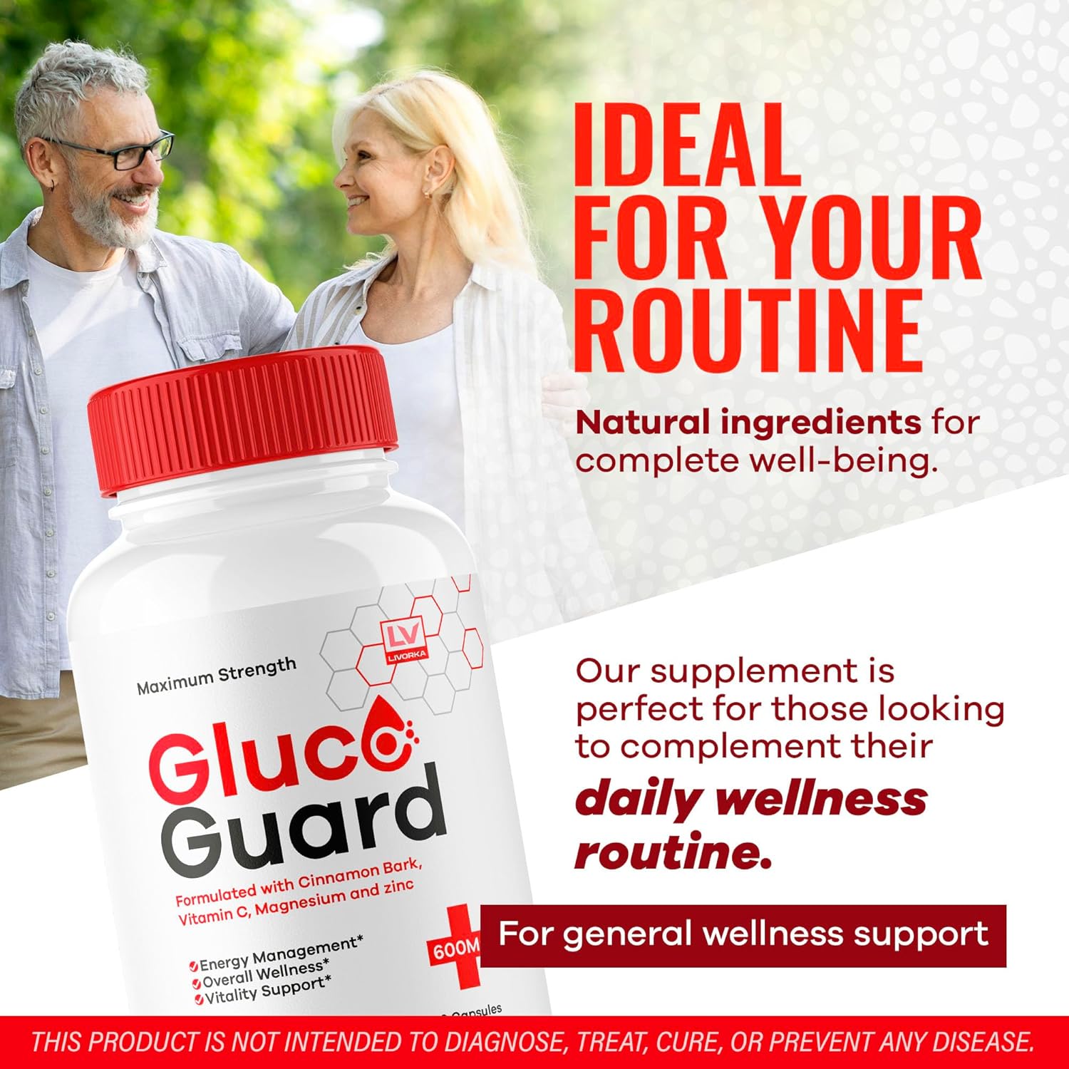 Gluco Guard Blood Support, Natural Formula Premium Supplement - 30 Capsules for 1 Month