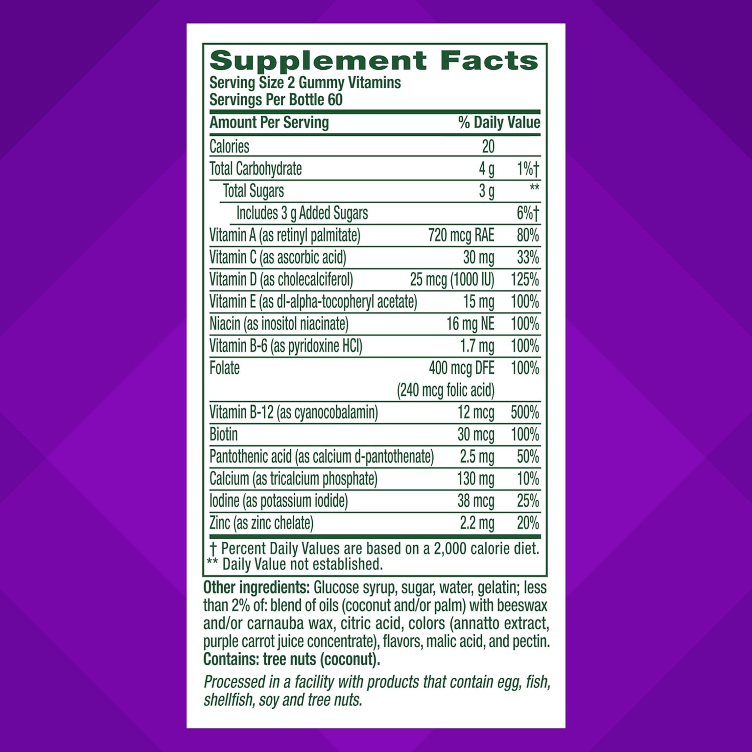 Men'S 50+ Daily Multivitamin, Gummy Vitamins, 120 Ct