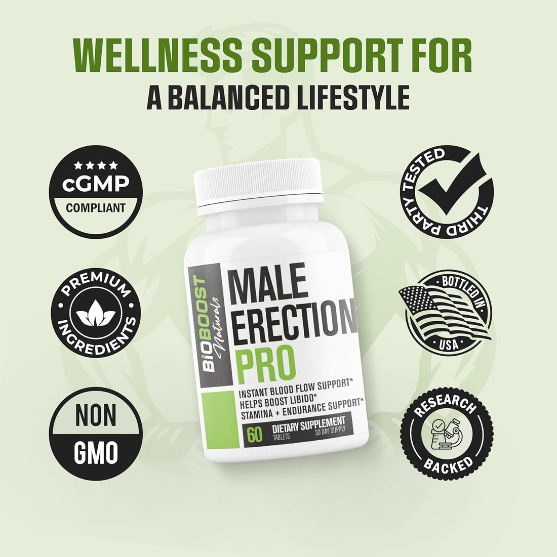 Male Perfomance Pro 2,187Mg - 20 Ultra Ingredients | Pills for Men for Fast Acting Blood Flow, Vigor, Drive & Size Eniargement | 3Rd Party Tested Formula - 60 Quick Dissolve Tablets