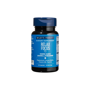 Relax Focus - Daily Supplement for Stress Support - Contains L-Theanine, GABA, Vitamin B6 & Magnesium - 30 Capsules (30 Servings)