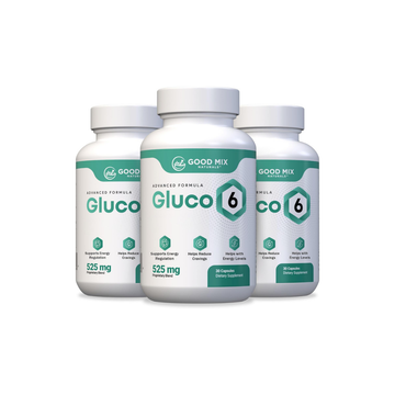 Gluco6 Herbal-Based Solution Supplement | 525Mg 30 Powder Capsules - Plant Ingredients - Non GMO - Made in USA (30 Count (Pack of 3))