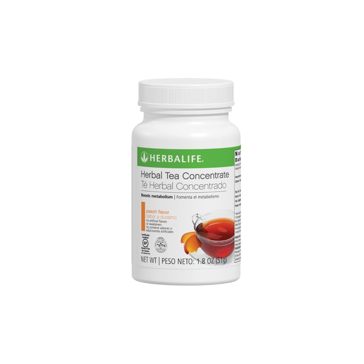 Herbal Tea Concentrate: Peach 1.8 Oz. (51G) Gluten Free, Naturally Flavored, No Artificial Sweetener
