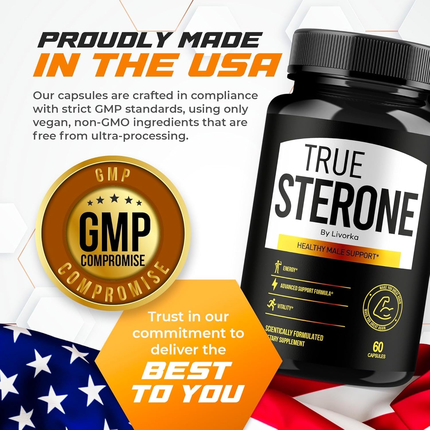 True Sterone Pills, Truesterone, True Sterone Pill, Pills True Sterone, True Sterone Vitamin Capsules, True Sterone Advanced Formula, True Sterone Reviews 120 Capsules for 2 Months (2 Pack) 