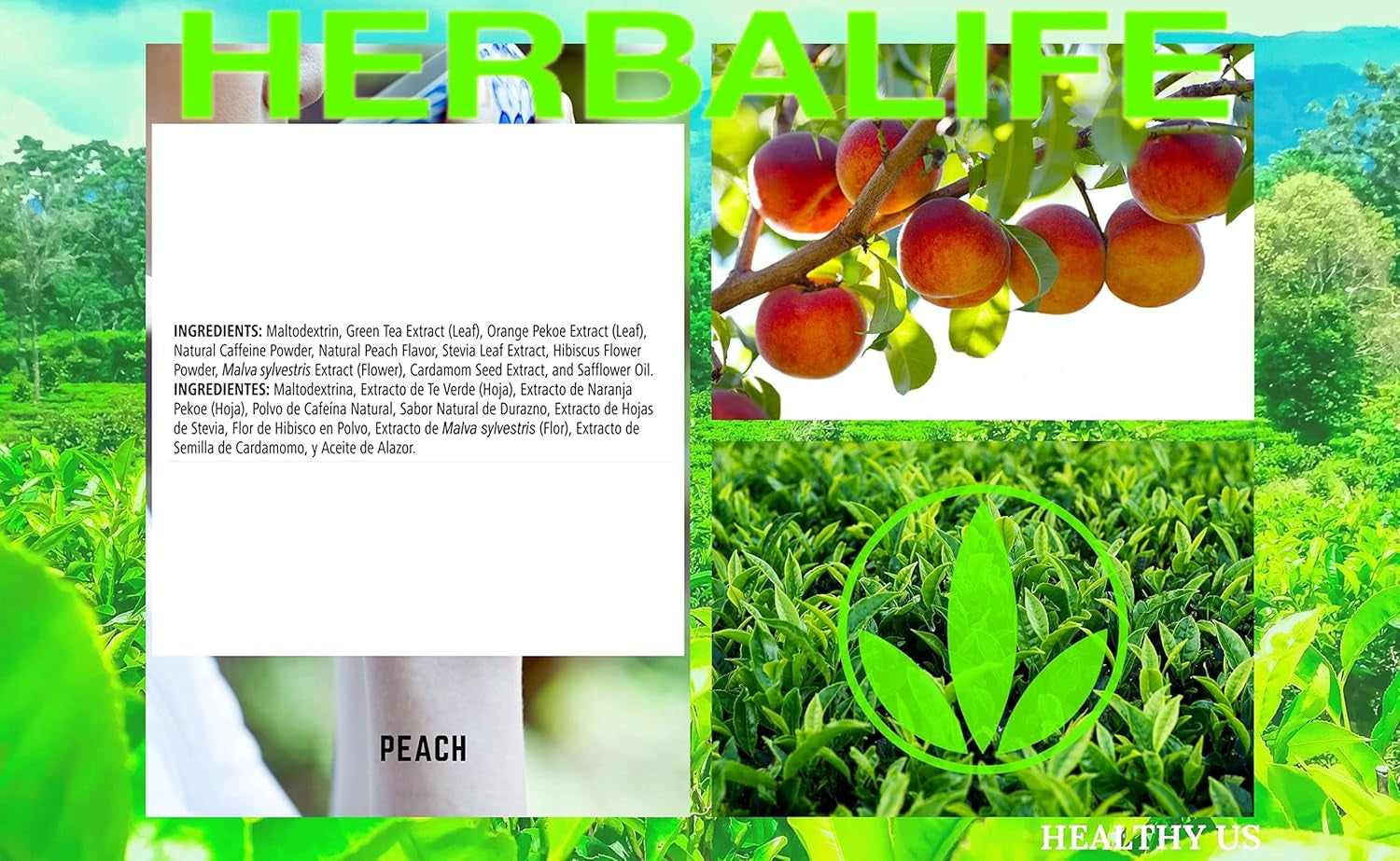 Herbal Tea Concentrate: Peach 1.8 Oz. (51G) Gluten Free, Naturally Flavored, No Artificial Sweetener