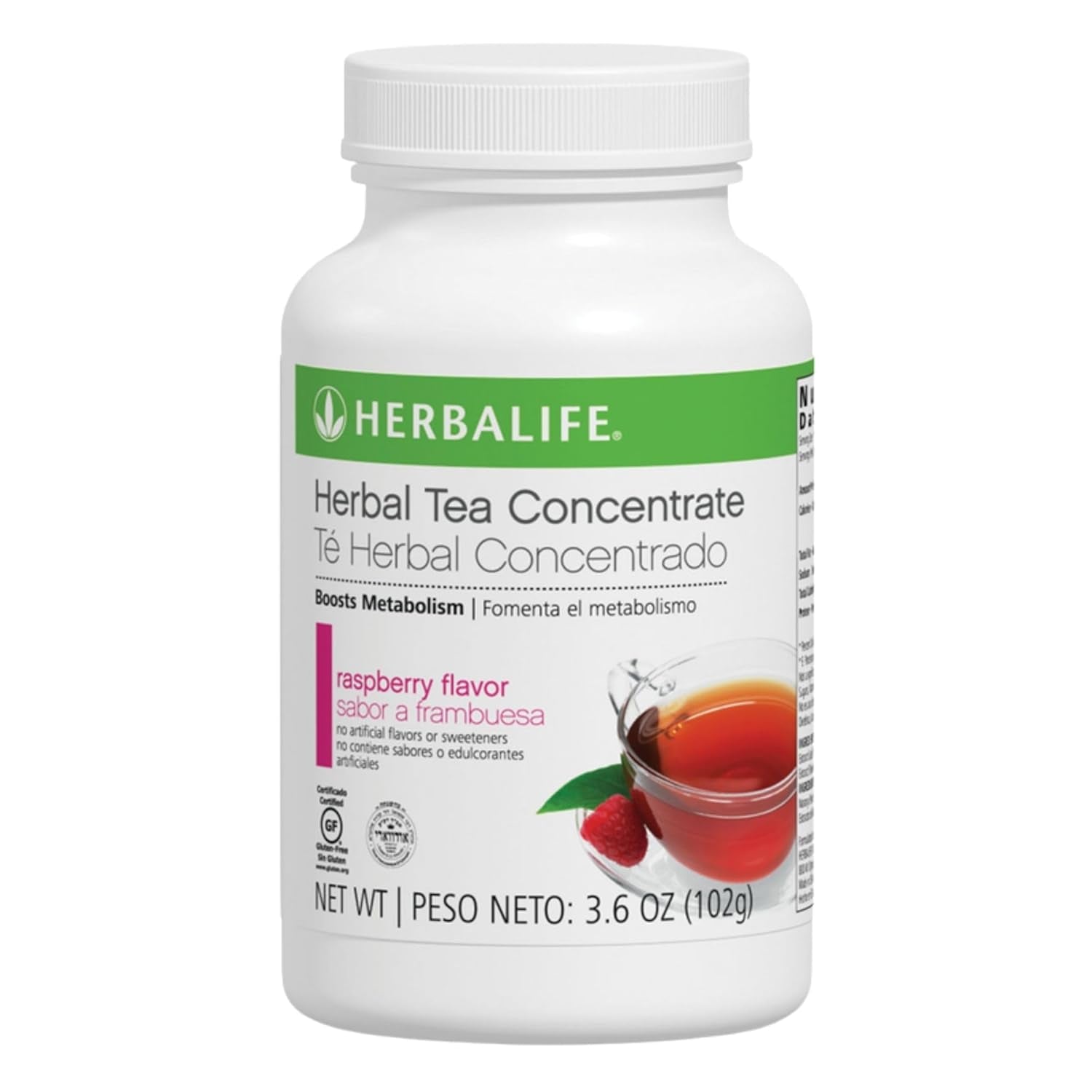 Herbal Tea Concentrate: Raspberry 3.6 OZ (102G) Gluten Free, Naturally Flavored, No Artificial Sweetener